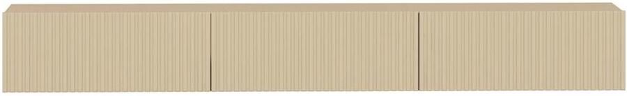 Pascal Morabito Hangend tv-meubel met 3 deurtjes Beige DANTAY van L 200 cm x H 25 cm x D 32 cm