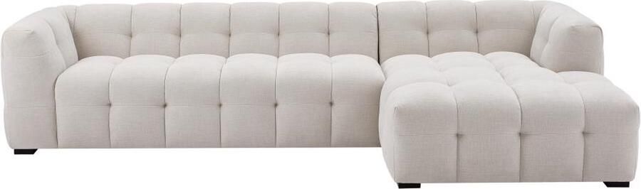 Pascal Morabito Hoekslaapbank met hoek rechts van gechineerde beige stof DILOME van L 314 cm x H 68 cm x D 168 cm - Foto 2