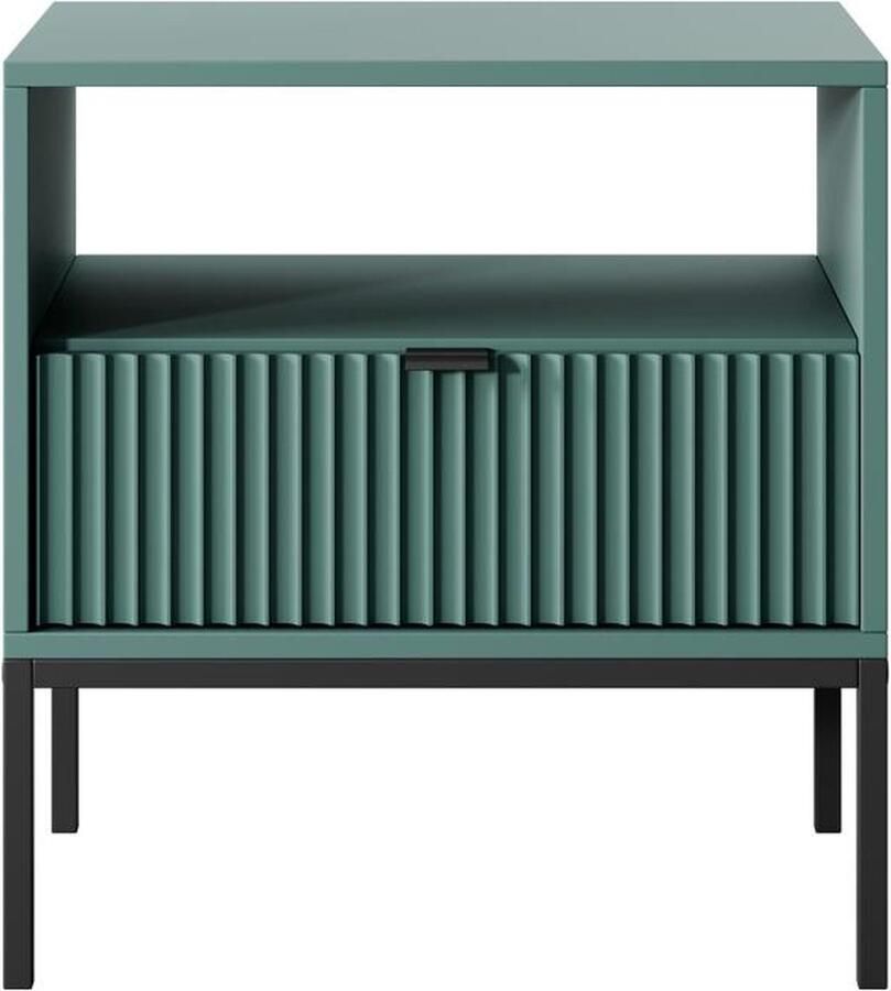 Pascal Morabito Nachtkastje met 1 lade en 1 nis Smaragdgroen LIOUBA van L 54 cm x H 56 cm x D 39 cm