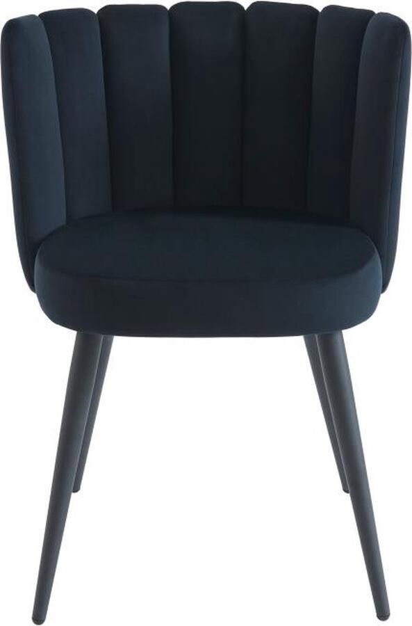 Pascal Morabito Set van 2 stoelen van velours en metaal Zwart PRANILLA van L 59 cm x H 78.5 cm x D 55 cm - Foto 2