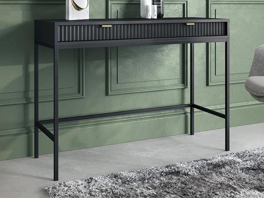 Pascal Morabito Sidetable met 2 lades Zwart LIOUBA van L 104 cm x H 78 cm x D 50 cm - Foto 2