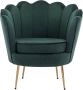 Pascal Morabito Schelpvormige fauteuil van spargroen velours DANDELION van L 78 cm x H 76.5 cm x D 75 cm - Thumbnail 4