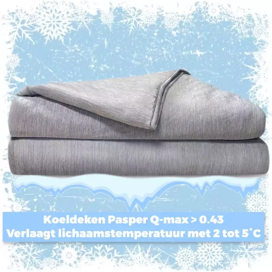 Pasper Koeldeken 130 x 170 cm zelfkoelende deken Q-max > 0.43 cooling blanket zomerdekbed zomerdeken verkoelende deken voor mensen tijdens slapen bed bank en reizen - Foto 3