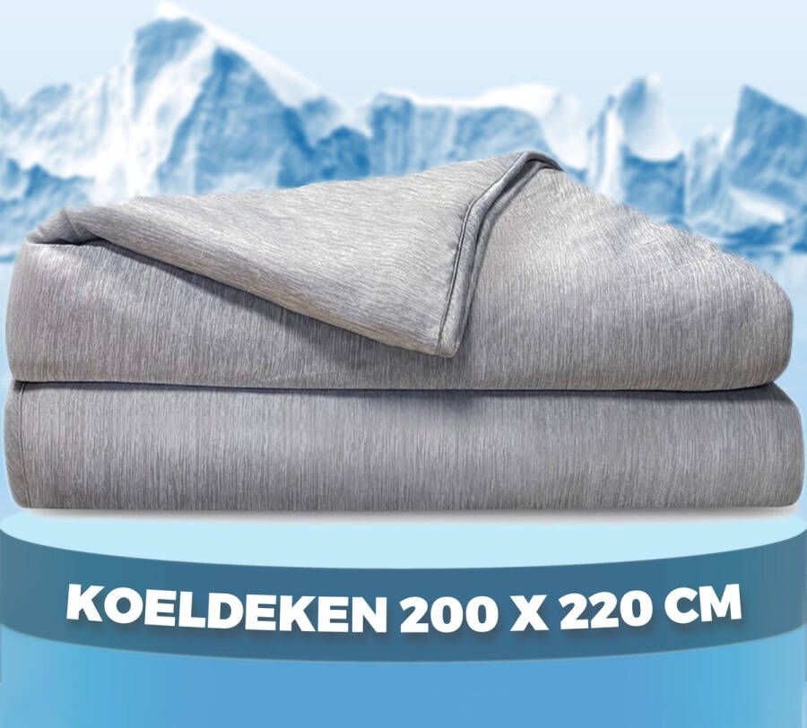 Pasper Koeldeken 200 x 220 cm verkoelende deken Q-max > 0.43 cooling blanket zomerdekbed zomerdeken zelfkoelende deken voor mensen tijdens slapen bed bank en reizen