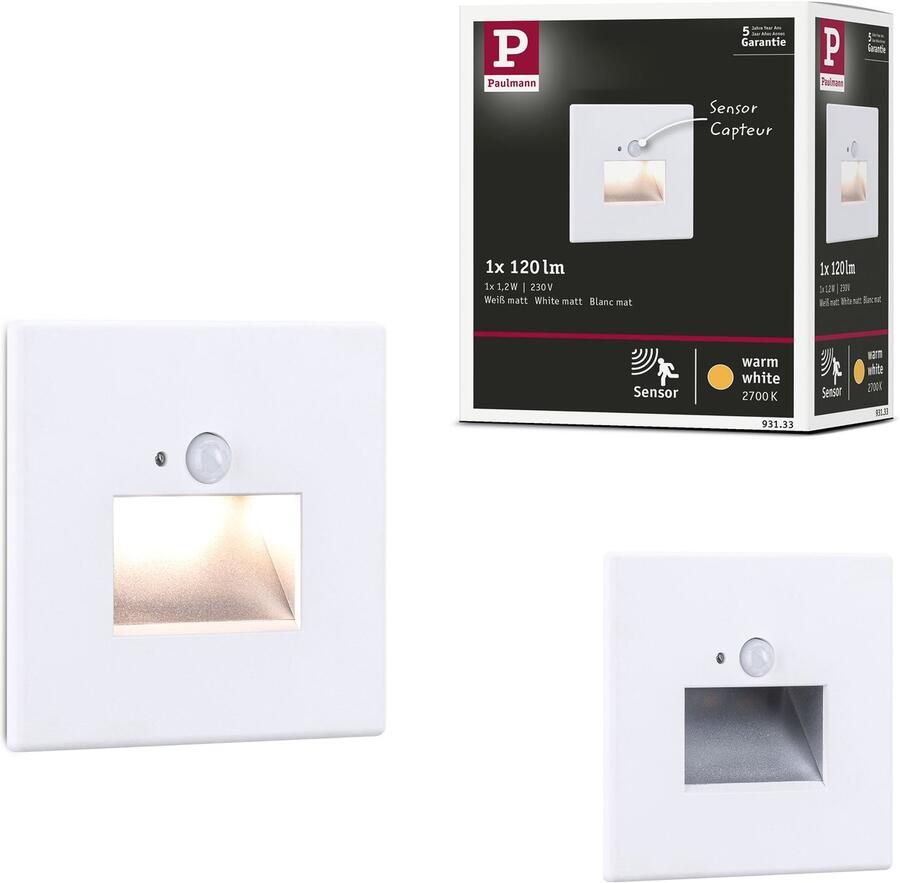 Paulmann Ledinbouwlamp LED wandinbouwlamp Edge Quadro 1 2W 25lm 230V 2700K (1 stuk) - Foto 2