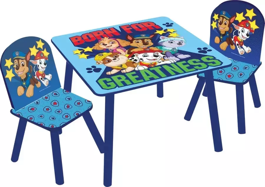 PAW Patrol Set Tafel en Stoelen Kindertafel en 2 stoelen Blauw