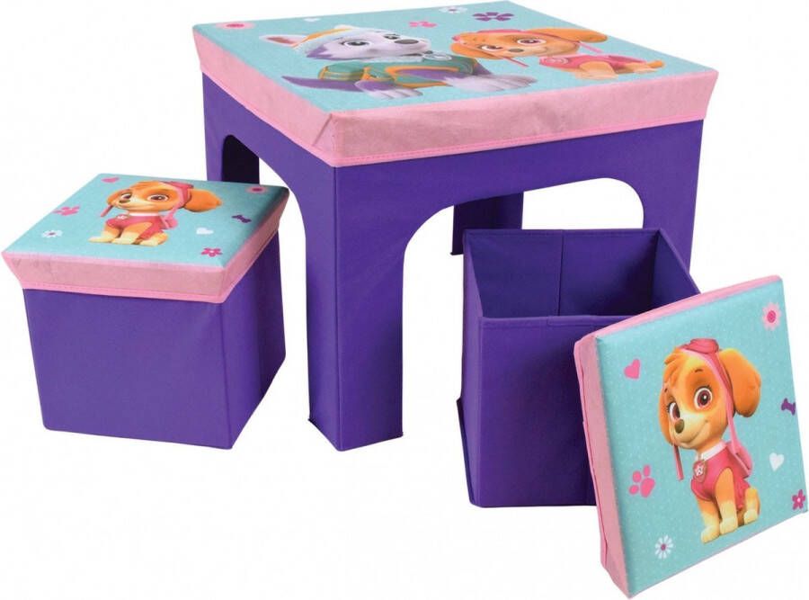 PAW Patrol Tafel en Krukjes Girl 50 x 50 x 49 cm + 26 x 26 x 24 cm