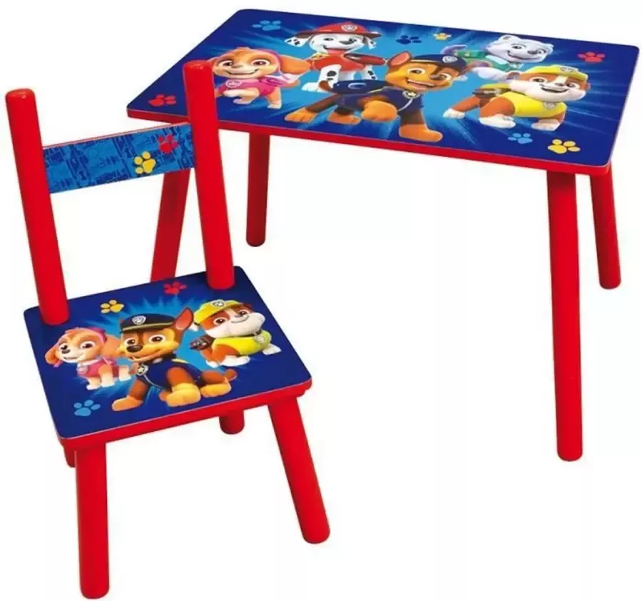 PAW Patrol Tafel met stoeltje Squad 41 5 x 60 x 40 + 49 5 x 31 5 x 31 cm MDF