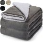 Pazzo Goods Plaid Lichtgrijs 170 x 220 cm XXL Fleece Plaids Deken voor op de bank - Thumbnail 2