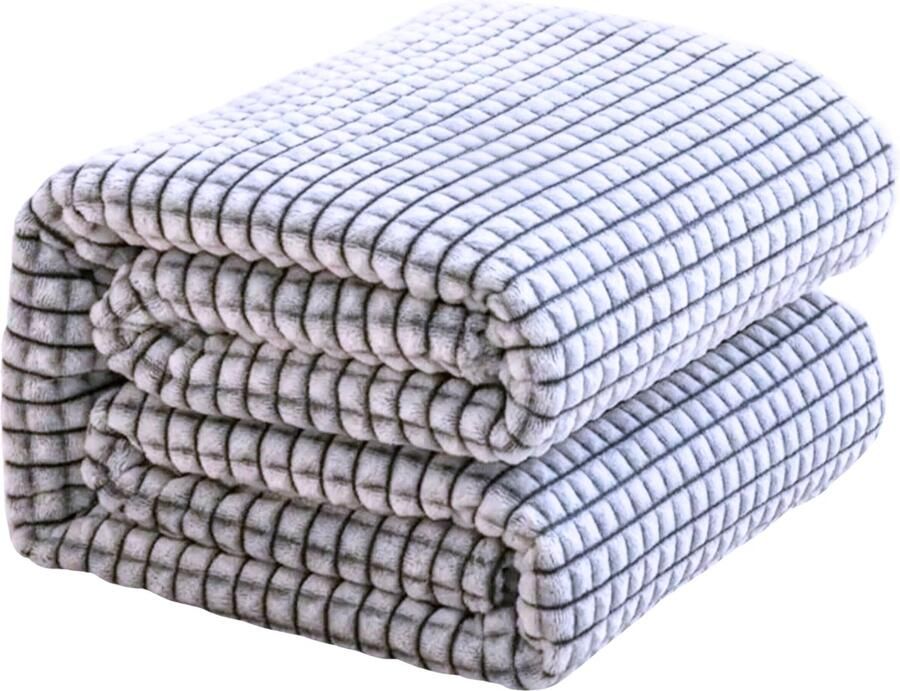 Pazzo Goods Fleece Deken Secco – Plaid – Deken – Fleece Plaid – Deken voor de Bank – Grijs – 150x200cm – Warm en Zacht – Bed of woonkamer decoratie – Comfortabele Dekens en Plaids – Cadeau Vaderdag