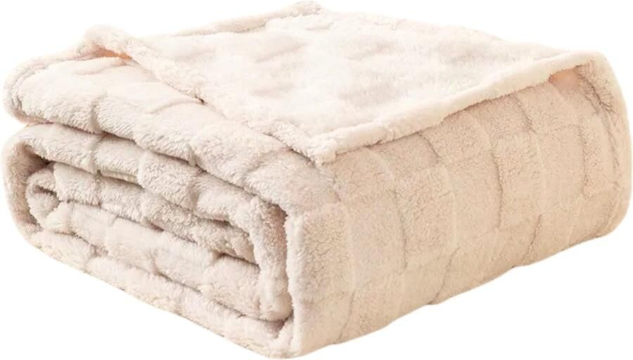 Pazzo Goods Plaid Stella Ecru 150 x 200 cm Deken voor op de bank