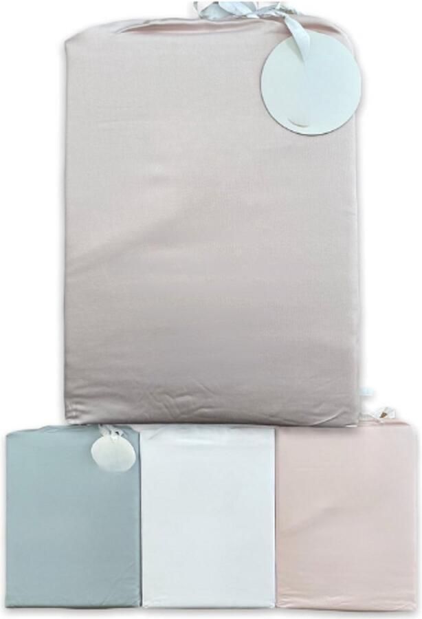 PEAM 100% Biologische Bamboe Baby & Peuter Cot Bed Beddengoed Set 4 Stuks 300TC Luxe Satijn Weave Dekbedovertrek Hoeslaken Platte Laken Kussensloop