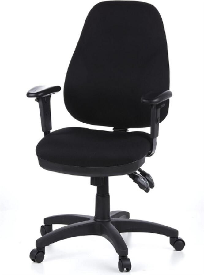 PEAM 702000 Bureaustoel Draaistoel Zenit Pro Ergonomische Stoel met Extreem Dikke Bekleding Verstelbare Armleuningen en Verstelbare Rugleuning Zwart