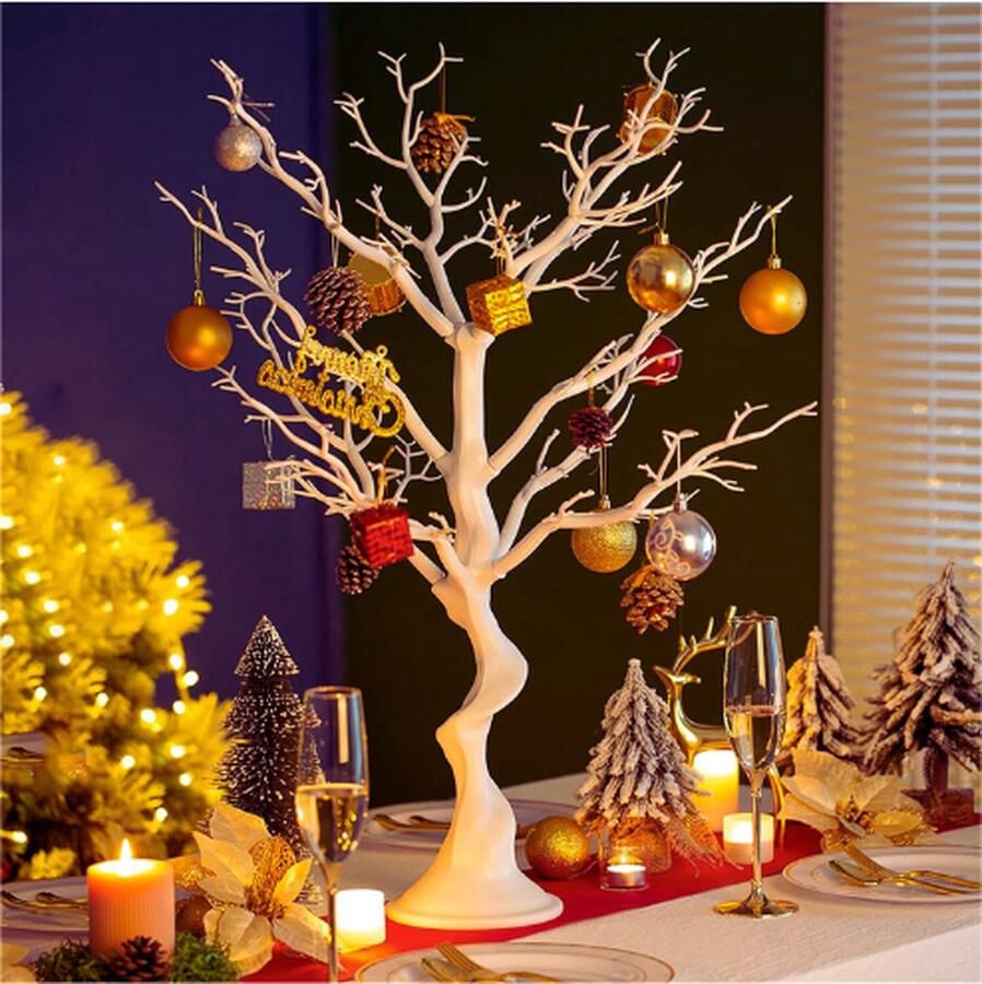 PEAM 75 Cm Kunstmatige Tafelboom Nep Kerstboom Tafel Centerpiece Voor Bruiloften Verjaardagsfeest & Thuis Decoratie Indoor & Outdoor Gebruik 1 Stuks