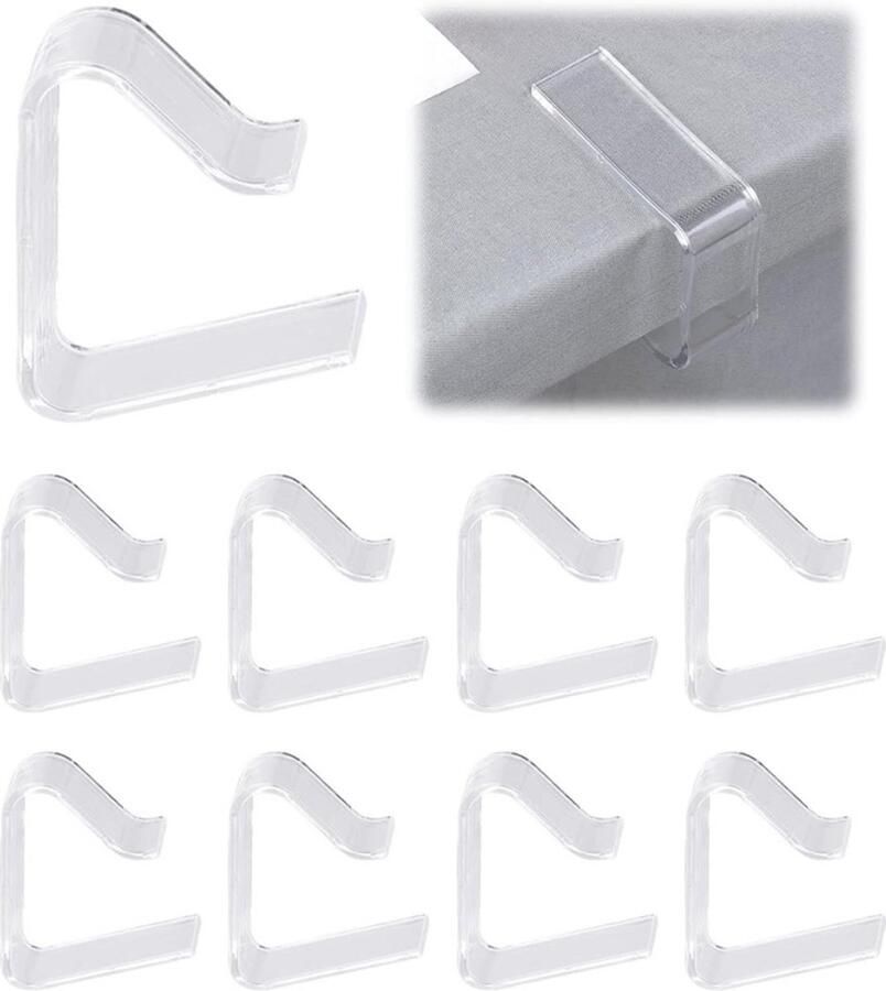 PEAM 8 Transparante Tafelkleedklemmen Antislip Bevestigingsclips Voor Tafelblad Van 3 5 tot 5 cm Perfect Voor Keuken En Woonkamer!