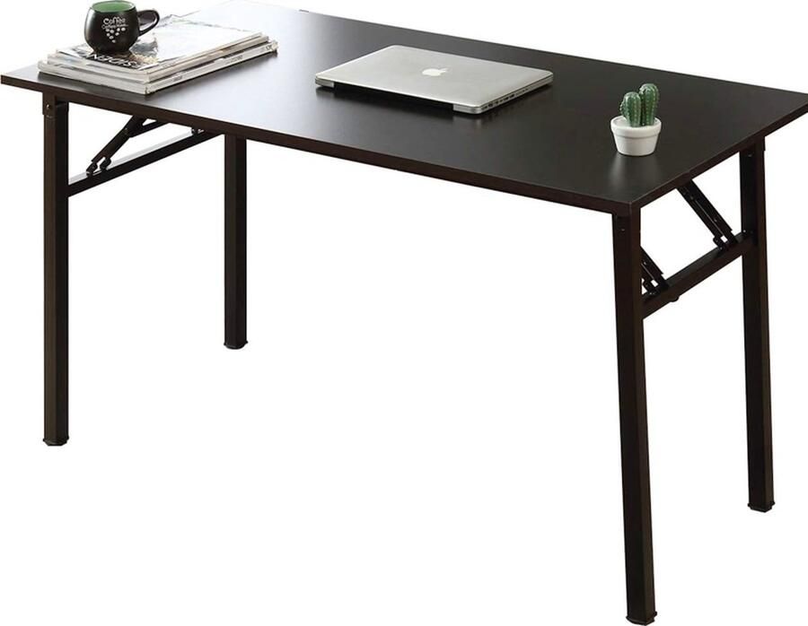 PEAM BHEU-LP-AC5BB-100 Klaptafel Inklapbaar Bureau voor Kantoor Studeerkamer Werkstation Eettafel Geen Installatie Nodig 100 x 60 x 75 cm Zwart