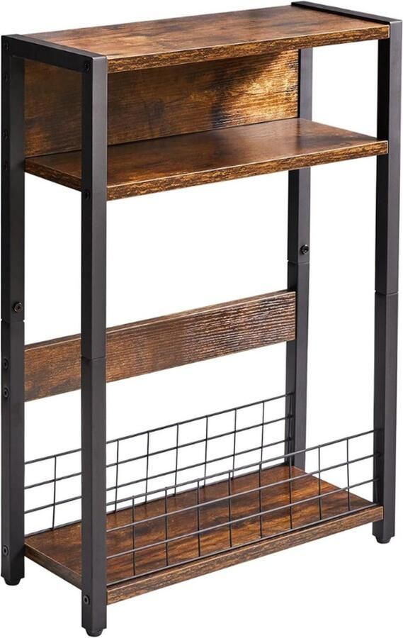 PEAM Bijzettafel Finja Moderne Ronde Salontafel Met Dienblad En Opbergvak Scandi Chic Nachtkastje Van Duurzaam Bamboe En MDF (Ø 49.5 x 51.5 cm Wit Natuurlijk)