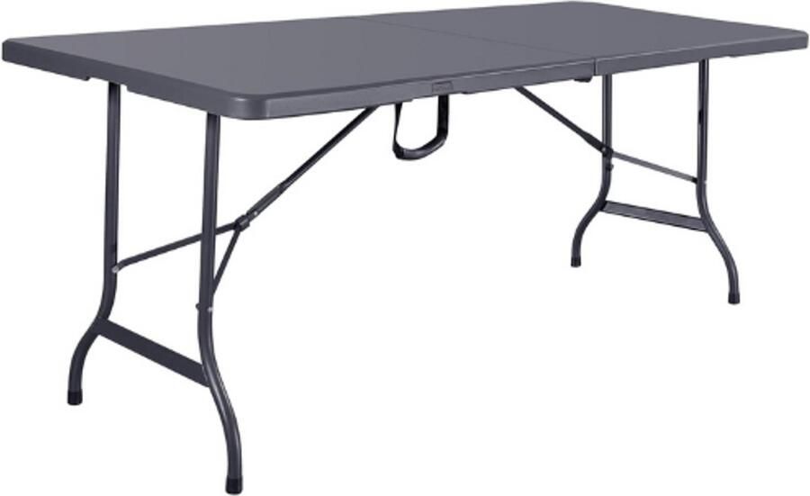 PEAM Buffettafel Inklapbaar 180 cm – Campingtafel Tuintafel Partytafel Eettafel Klaptafel Met Draaggreep – Grijs