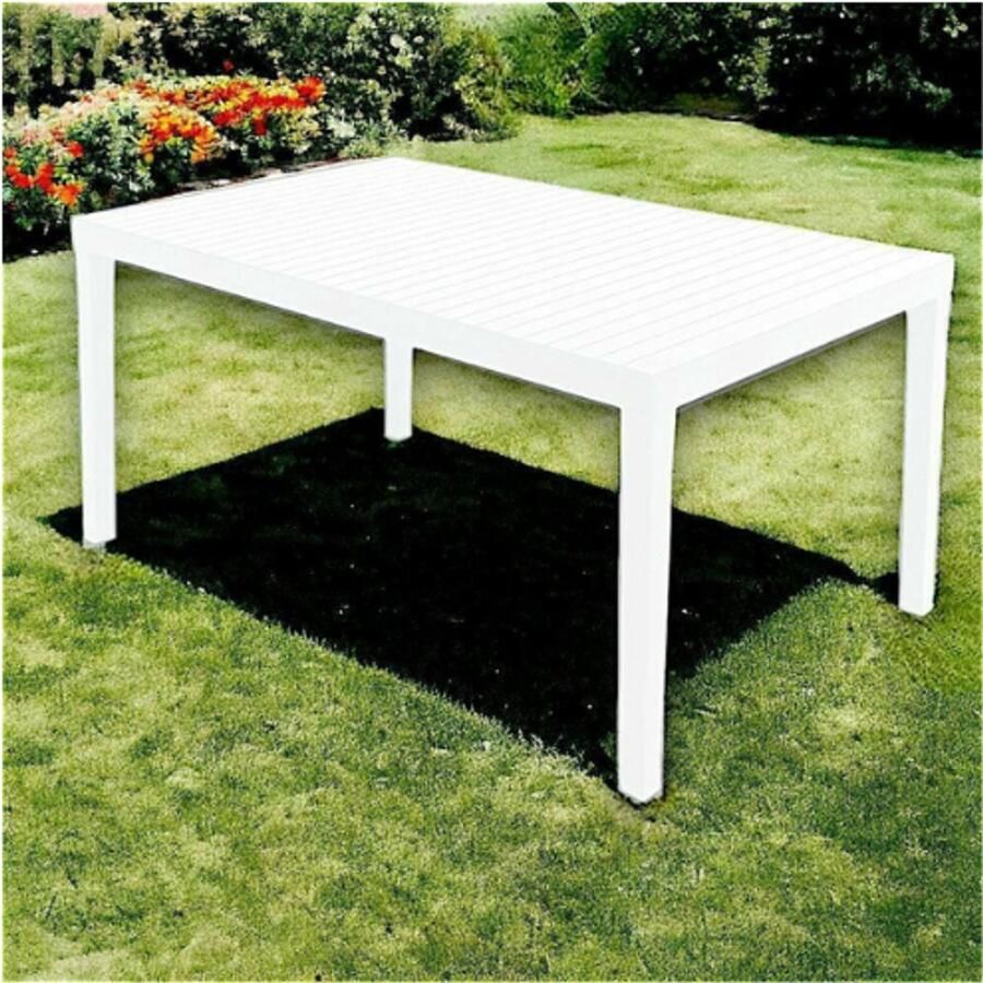 PEAM Buitentafel Maratea Rechthoekige Eettafel Multifunctionele Tuintafel 100% Made in Italy 150 x 90 x 72 Cm Wit