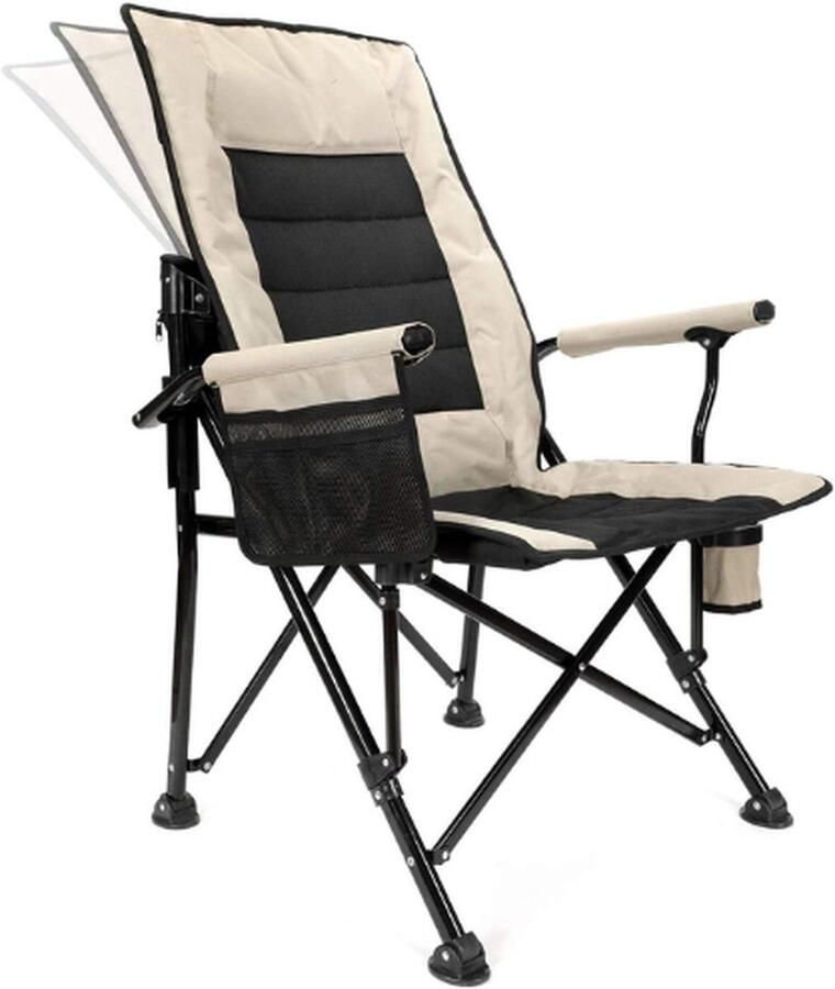 PEAM Campingstoelen Voor Volwassenen Extra Grote Klapstoel Buitenstoel Verstelbare Stoel Met Hoge Rugleuning Visstoel Stevige Stoel Ondersteunt 180 Kg Opvouwbare Stoel Voor Buiten En Reizen