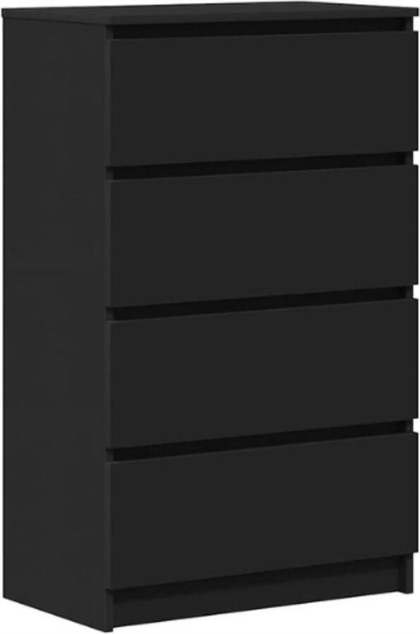 PEAM Dressoir Meubel Opbergkast Zwart Kast Wandkast Muurkast Mediakast Televisiemeubel Bewerkt Hout Moderne Ladekast