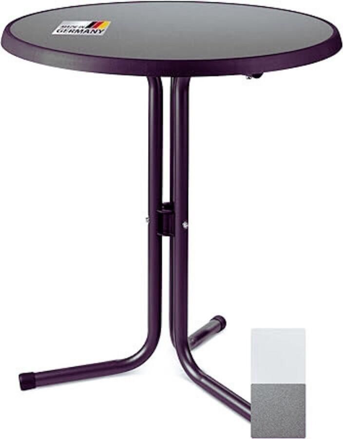 PEAM Emma Bistrotafel – Ø 60 cm Weerbestendige Ronde Tuintafel Hoogte 70 cm Antraciet Stijlvolle Outdoor Bijzettafel – Made In Germany