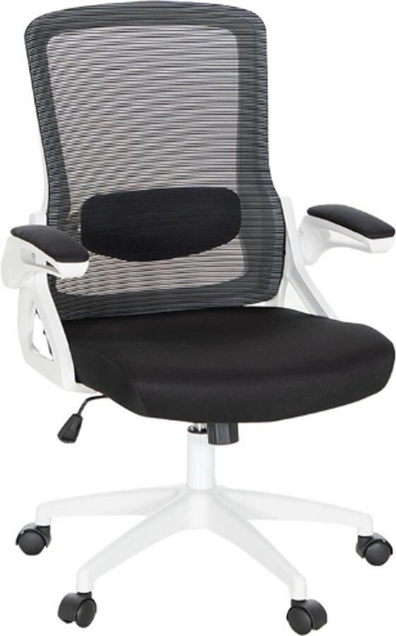 PEAM Ergonomische Bureaustoel Ademende Bureaustoel Mesh Computerstoel Met Verstelbare Lendensteun En Opklapbare Armleuningen Comfortabele Directiestoel Voor Thuiskantoor (Wit)