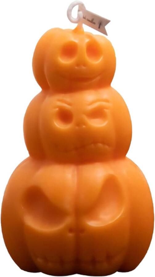 PEAM Halloween Pompoen Kaars Ghost Gezicht Echte Vlammende Handgemaakte Wax Kaarsen Voor Halloween Party Slaapkamer Tafel Decoraties Energieklasse A