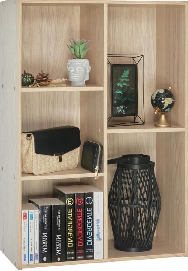 PEAM Houten Opbergkubus CX-23C – Modulair Design Boekenkast – Lichtbruin Voor Woonkamer Slaapkamer en Kantoor