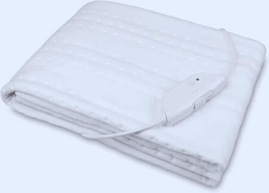 PEAM HU 674 Elektrische Onderdeken 150 x 80 cm Automatische Uitschakeling Oververhittingsbeveiliging 4 Temperatuurstanden Wasbaar Matrasverwarmer Voor Standaard Matrassen