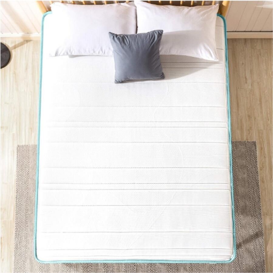 PEAM Hybride Matras 90x200 Cm Hardheidsgraad H3-H4 20 Cm Hoog Öko-Tex Gecertificeerd Traagschuim & Veren Ergonomisch & Ademend Voor Optimaal Slaapcomfort