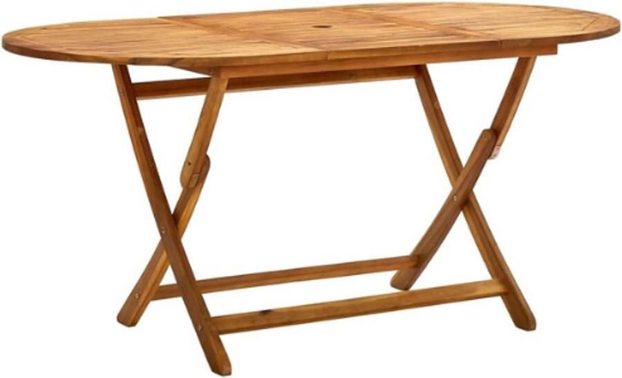PEAM Inklapbare Tuintafel – Massief Acaciahout – 160x85x75 cm – Houten Terrastafel – Opvouwbare Eettafel Voor Buiten – Tuin En Balkon Tafel – Duurzaam Hout