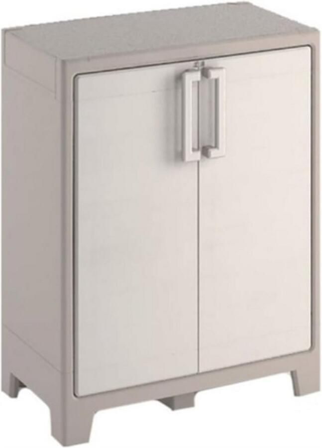 PEAM Kis Gulliver Kunststof Kast Beige 80x44x100 cm Praktische Opbergoplossing voor Thuis en Tuin