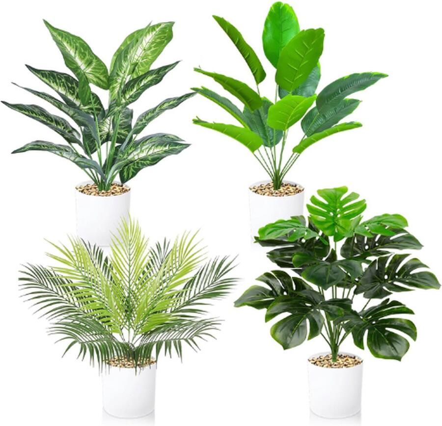 PEAM Kunstplanten Voor Binnen: Decoratieve Kamerplanten In Potten Voor Kantoor Bureau Slaapkamer En Badkamer