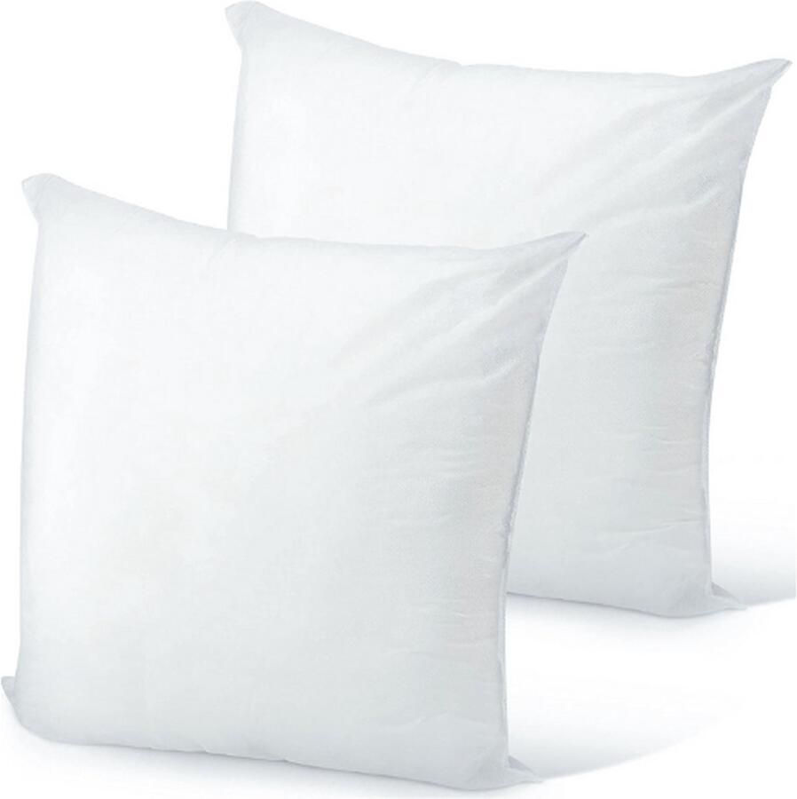 PEAM Kussen Inserts Binnenkussens Extra Vulling Premium Kwaliteit Mollige Bounce Back Hollowfibre 45 x 45 Cm (18 X 18) Vierkante Vullers Decoratieve Kussenvuller Voor Bank En Bedden Gemaakt In Het VK (Verpakking Van 2)