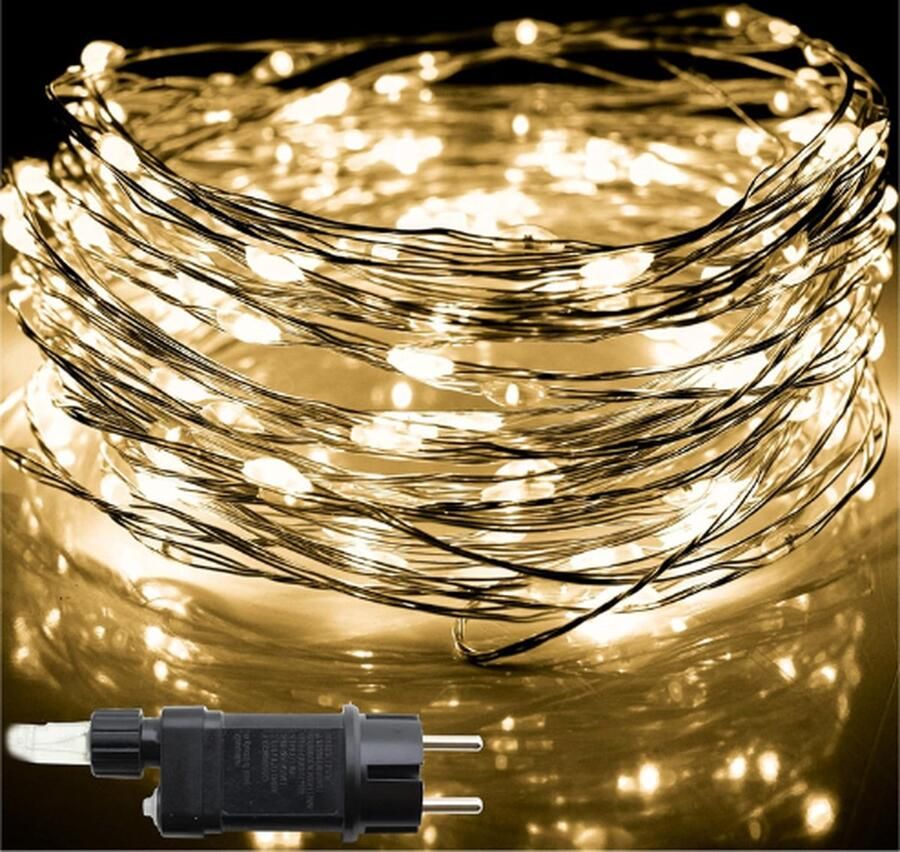 PEAM LED-Lichtsnoer Voor Kerstmis Voeding 230 V Groene Draad Lamp Voor Huis Boom Kerstdecoratie Kribbe Spelletjes Voor Buiten Flexibel 100 LEDs 10 Meter Warm Wit