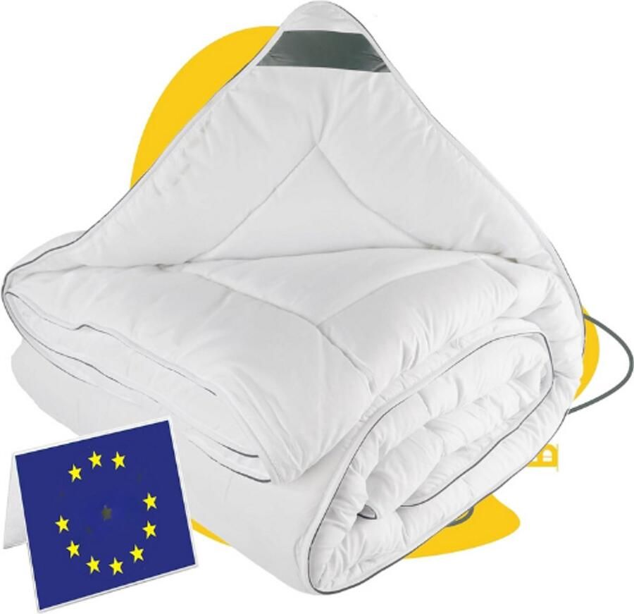 PEAM Luxe 4-Seizoenen Dekbed 240x220 Cm – OEKO-TEX Gecertificeerd – Ademend En Warm Voor Zomer En Winter – Hypoallergeen Donsdeken – Witte Steppdeken Voor Groot Bed