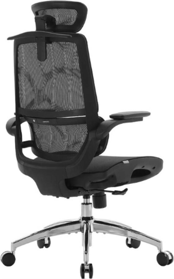 PEAM M59AS Ergonomische Bureaustoel Zwart Mesh Stoel 3D Opklapbare Armleuningen Dubbele Rugleuning Dynamische Lendensteun Comfortabel Voor Thuiswerkplek