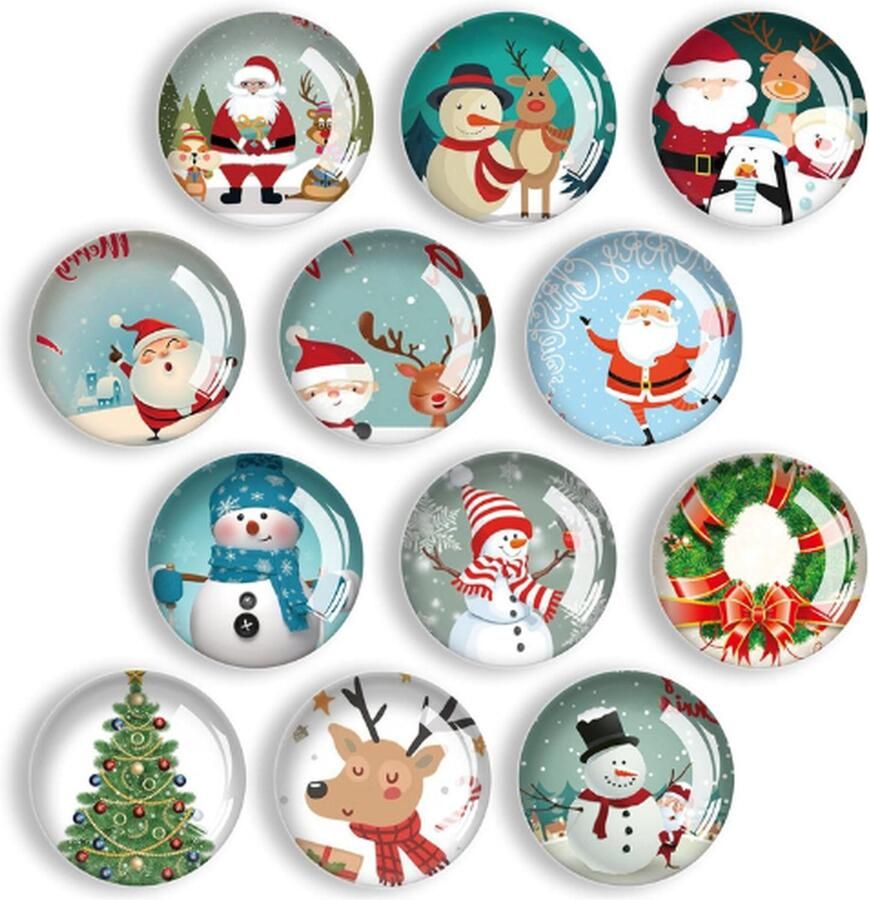 PEAM Magnetische Stickers Voor In De Koelkast – Set Van 12 Stuks – Ideaal Voor Vakantie Seizoensgebonden Festivals Koelkastmagneten Voor Losse Whiteboard Kantoor Auto Kast En Vaatwasser