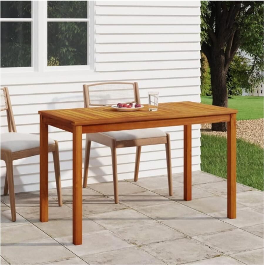 PEAM Massief Acaciahout Vierkante Tafel 110 X 55 X 67 Cm – Tuintafel – Buitentafel – Terrastafel – Outdoortafel – Balkontafel – Campingtafel