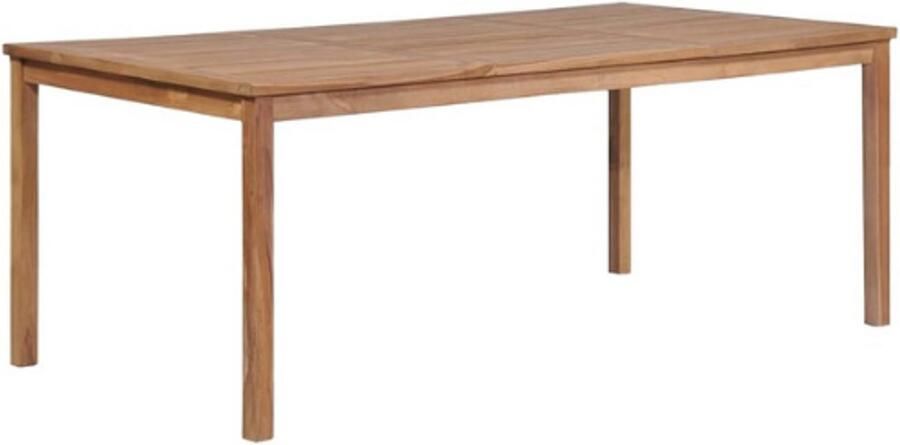PEAM Massief Teakhouten Tuintafel – Eettafel Voor Buiten – Buitentafel – Duurzaam Tuinmeubel – Natuurlijke Houten Tafel Voor Tuin Terras En Veranda