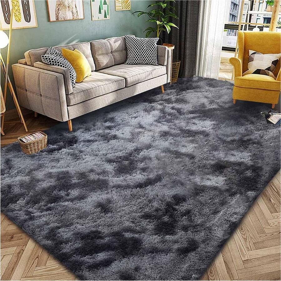 PEAM Modern Luxe Shaggy Tapijt Zacht Antislip Bonttapijt Comfortabel Pluizig Vloerkleed Voor Woonkamer Of Slaapkamer Geschikt Voor Kinderkamer 180 x 200 cm
