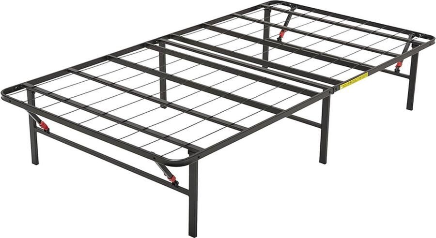 PEAM Opvouwbaar Bedframe 90x200 cm – Gereedschapsloze Montage – Met Opbergruimte Onder Het Frame – Zwart – 35 5 cm Hoog