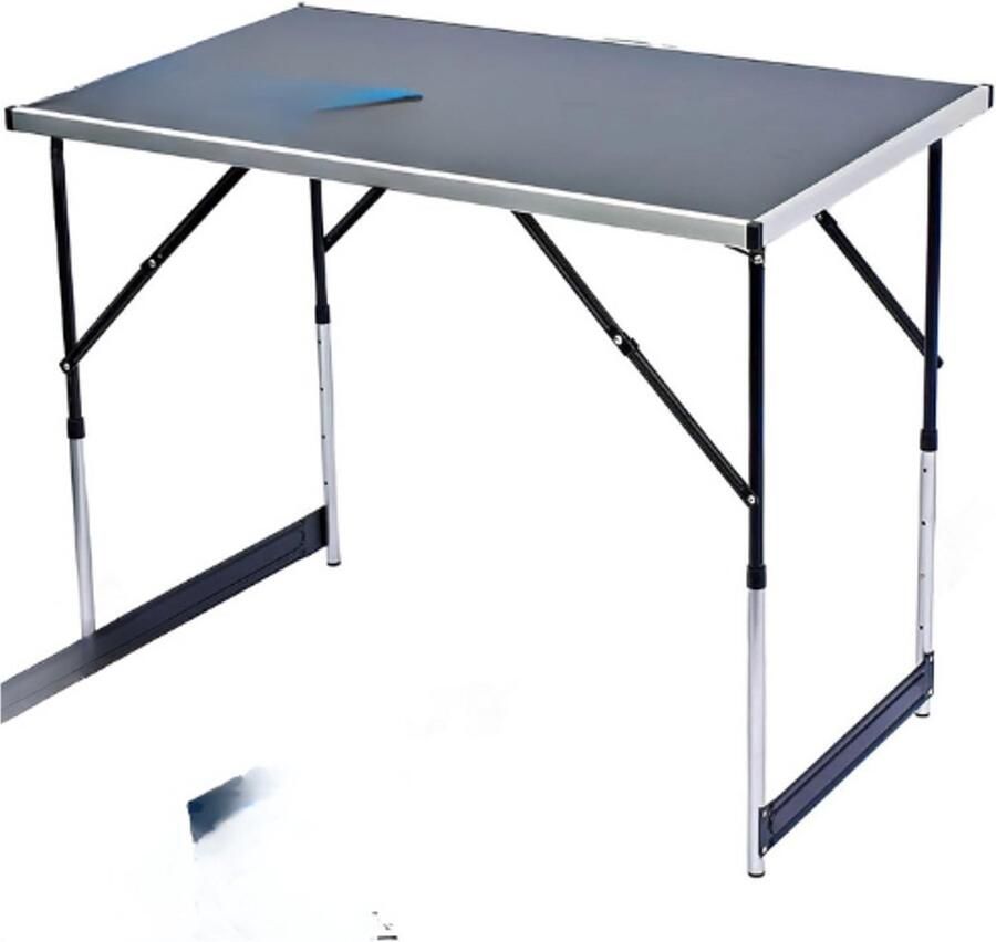 PEAM Opvouwbare Multifunctionele Tafel Campingtafel Klaptafel Markttafel In Hoogte Verstelbaar Behangtafel Bijzettafel Voor Kamperen Tuin Festivals Markten Zwart 100 X 60 Cm