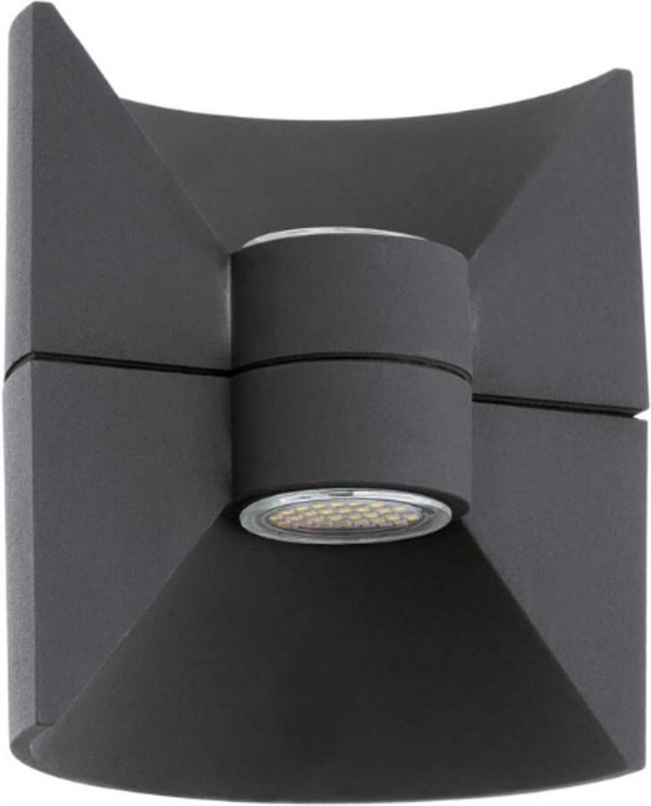 PEAM Outdoor Wandlamp Redondo – 2-Lichts Buitenlamp Van Gegoten Aluminium Antraciet IP44 Weerbestendig Voor Buitenverlichting