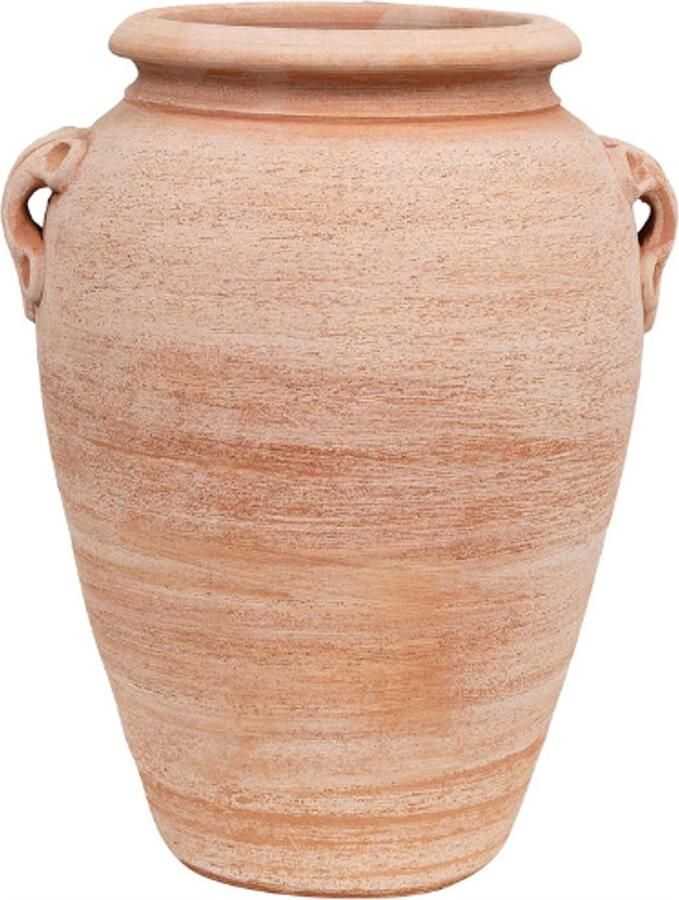 PEAM Parasolstandaard Handgemaakt Terracotta 38 X 48 Cm Italiaanse Vaasstijl Voor Binnen En Buiten Decoratieve Parasolvoet Authentiek Design