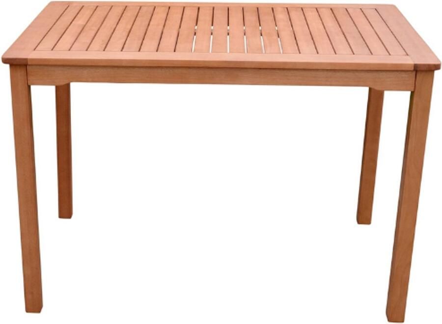 PEAM Pittsburgh Tuintafel Eucalyptushout 110 X 70 Cm Outdoor Eettafel Massief FSC-Hout Geolied Voor Balkon Terras Serre Weerbestendig Voor Buiten