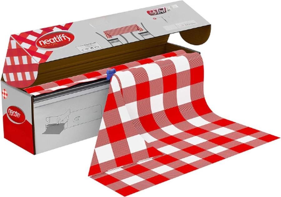 PEAM Plastic Wegwerp Tafelkleed Op Rol 54 x 350 cm Waterdicht Tafelhoes Voor Rechthoekige Vierkante Ronde En Ovale Tafels Picknick Feest Verjaardag Bruiloft Rood Geruit