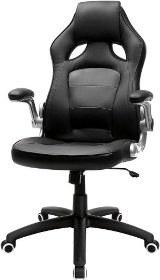 PEAM Racing Stoel Bureaustoel Gaming Stoel Managersstoel PU Groot Zwart