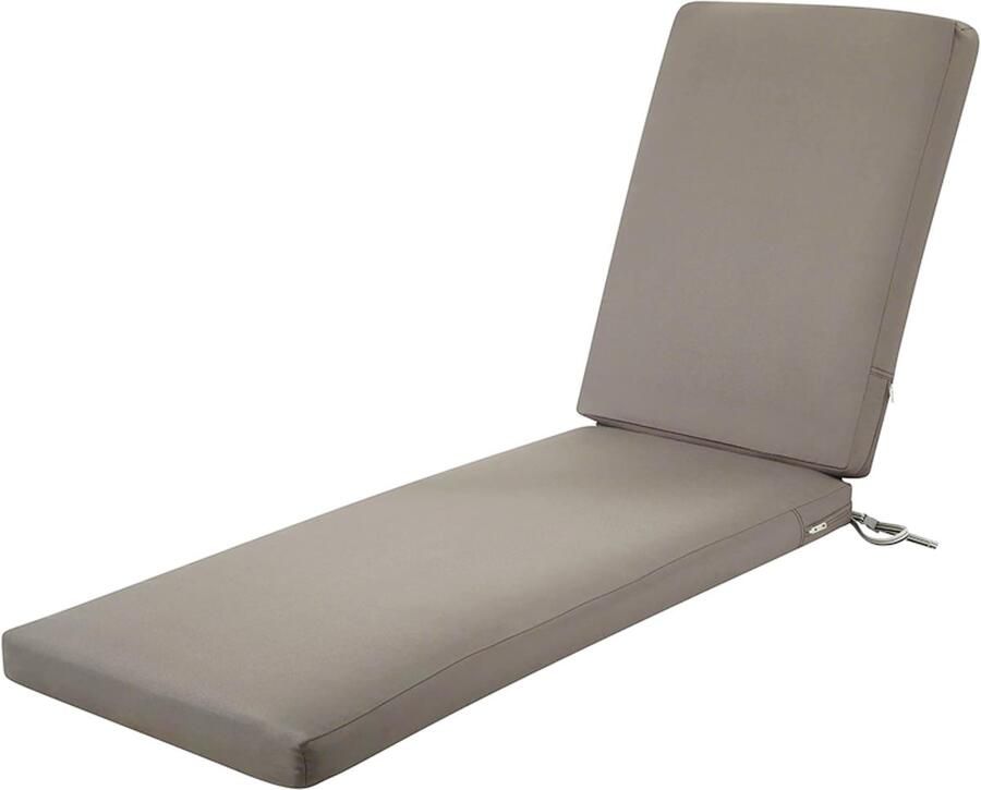 PEAM Ravenna Waterbestendig Terrasligkussen 182x50x70 cm Comfortabel Donkertaupe Kussen Voor Terrasstoel